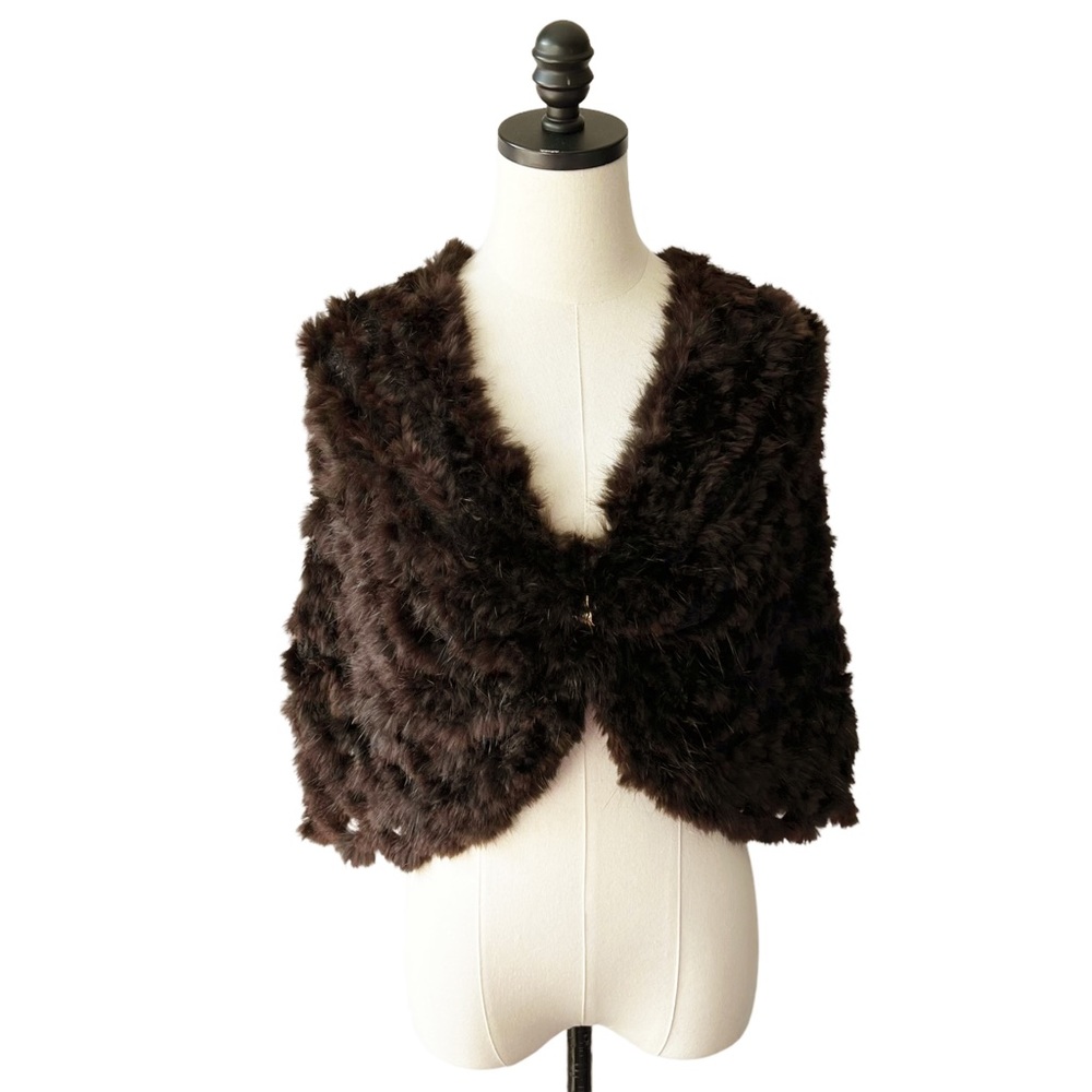 Paula Lishman Software Knit Fur Shrug Shawl | OS